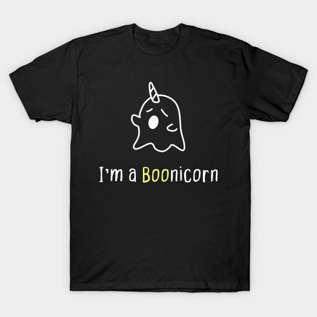 Ghost Unicorn Funny Halloween Cute Boonicorn Undead Children Joke T-Shirt by Kibo2020